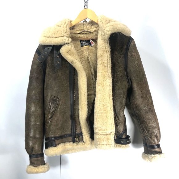 Schott NYC Other - Schott B-3 Sheepskin Leather Bomber Jacket sz 36